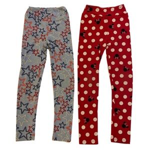 LuLaroe girls Minnie Mouse and Stars leggings L/XL
